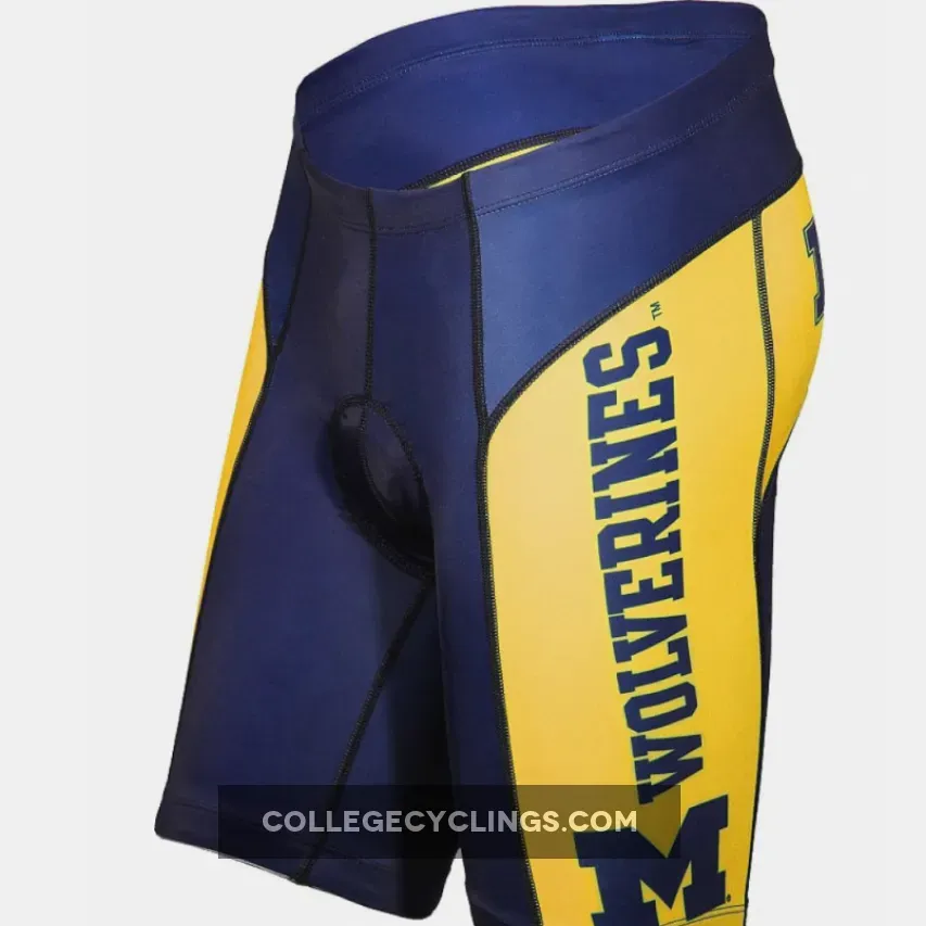 Michigan University Wolverines Cycling Shorts College
