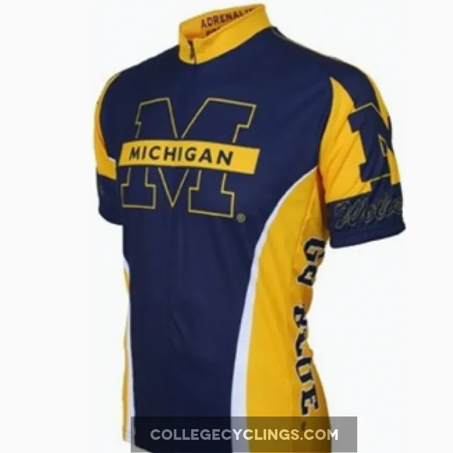 UM University of Michigan Wolverines Cycling Short Sleeve Jersey