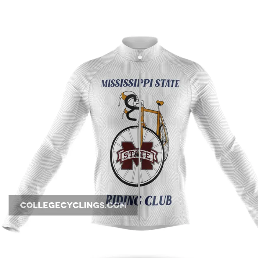 Classic Mississippi State Uni Long Sleeve Cycling Jersey