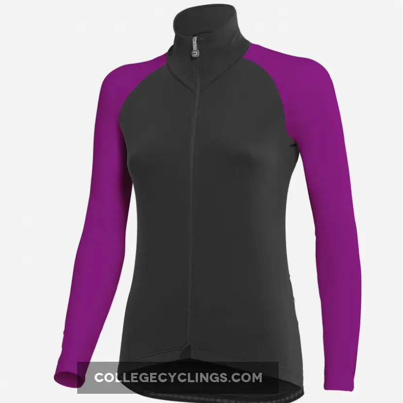 Dotout Mirage woman long sleeves jersey - Black fuchsia