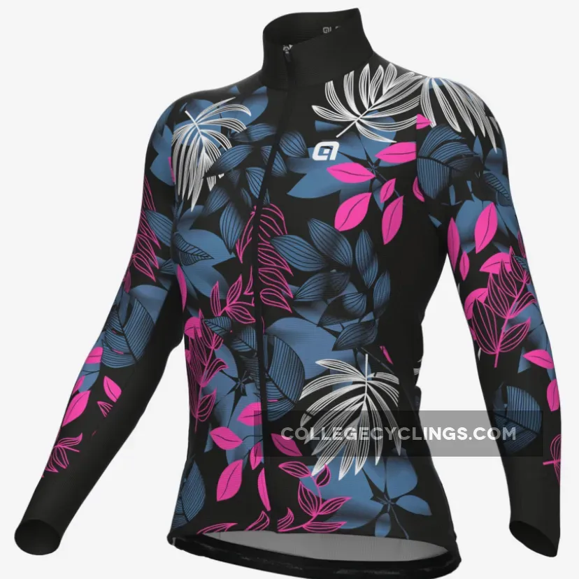 Ale PRR Green Garden long sleeve woman jersey - Black