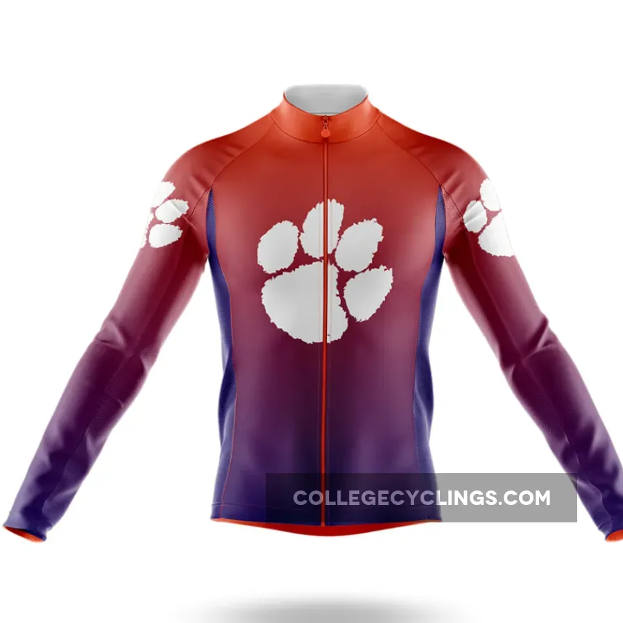 Clemson Tigers Gradient Long Sleeve Cycling Jersey