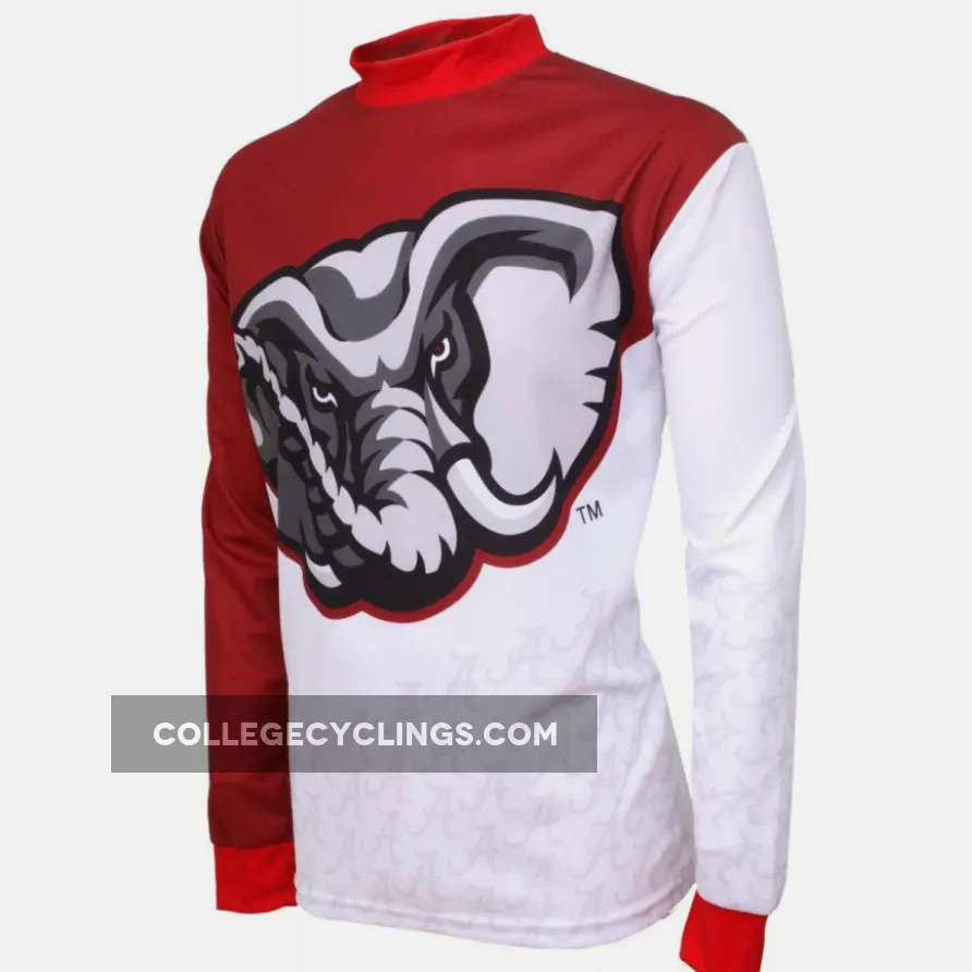 UA University of Alabama Crimson Tide MTB Long Sleeve Bike Cycling Jersey