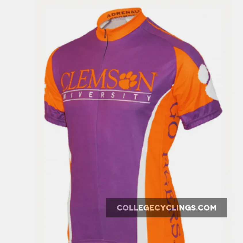 NCAA Clemson University Tigers Short Sleeve Cycling Jerseys
