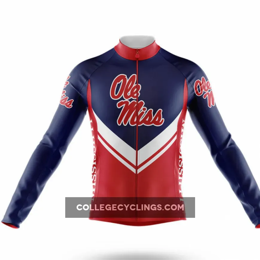 University of Mississippi V3 Long Sleeve Cycling Jersey Only