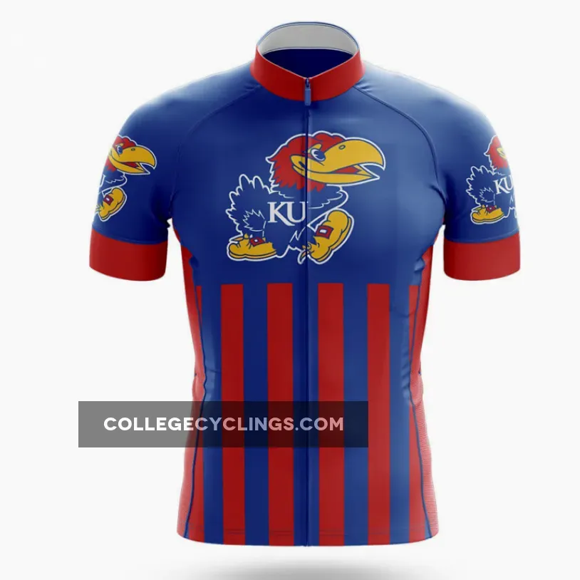 University of Kansas USA Long Sleeve Cycling Jersey University of Kansas USA Long Sleeve Cycling Jersey