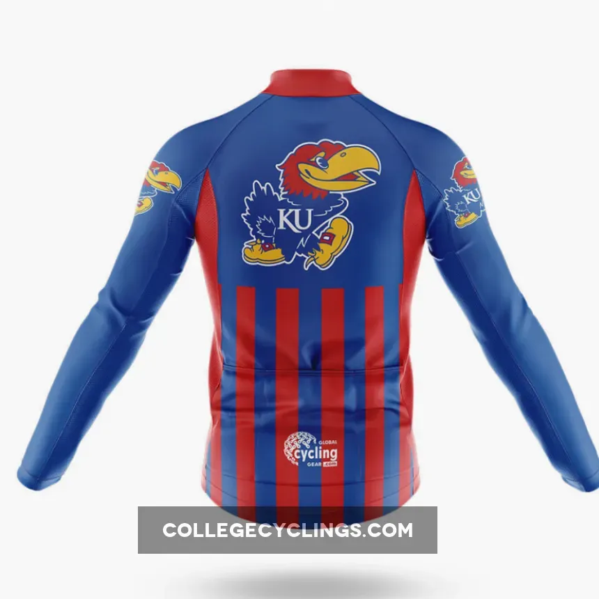 University of Kansas USA Long Sleeve Cycling Jersey University of Kansas USA Long Sleeve Cycling Jersey