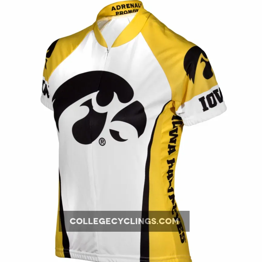 UI Iowa University Hawkeyes White Cycling Short Sleeve Jersey