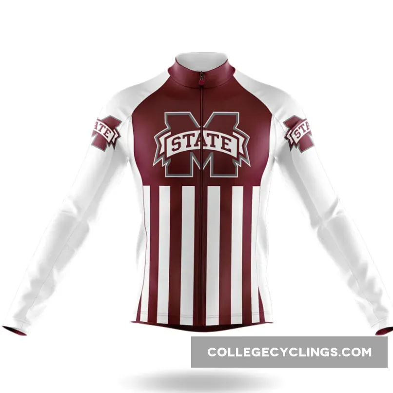 Mississippi State University USA Long Sleeve Cycling Jersey