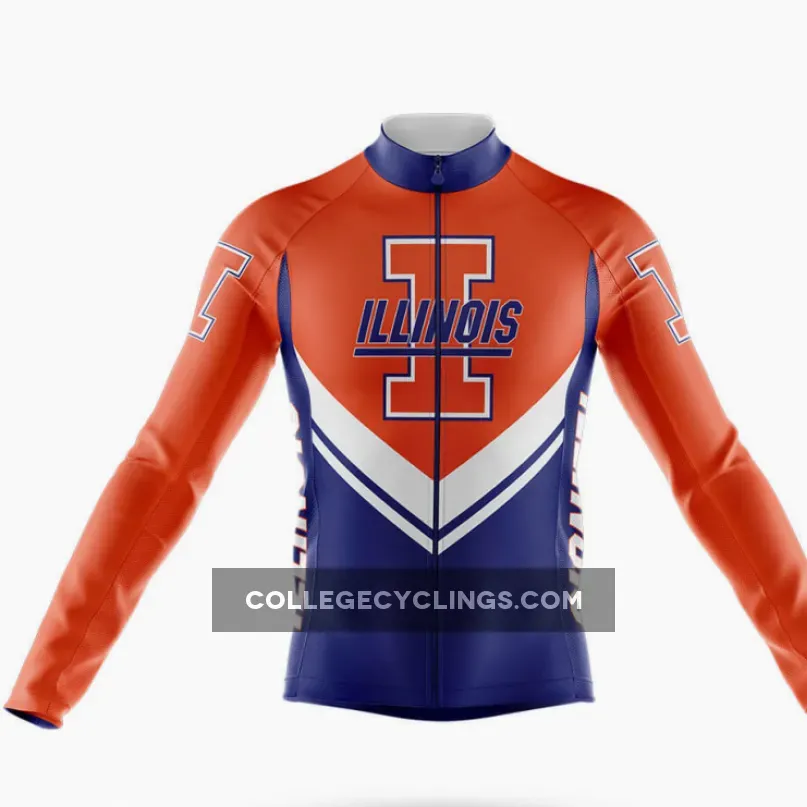 University of Illinois Urbana-Champaign Long Sleeve Cycling Jersey Ver.3