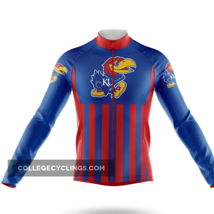 University of Kansas USA Long Sleeve Cycling Jersey University of Kansas USA Long Sleeve Cycling Jersey