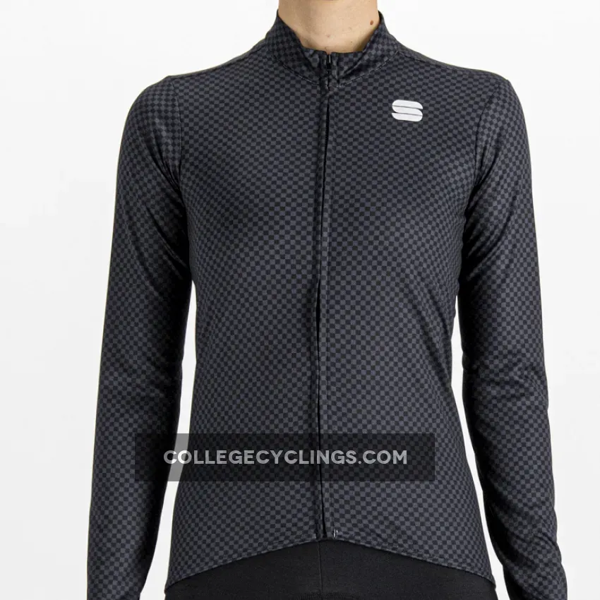 Sportful Checkmate Women Long Sleeves Jersey - Black Outlet