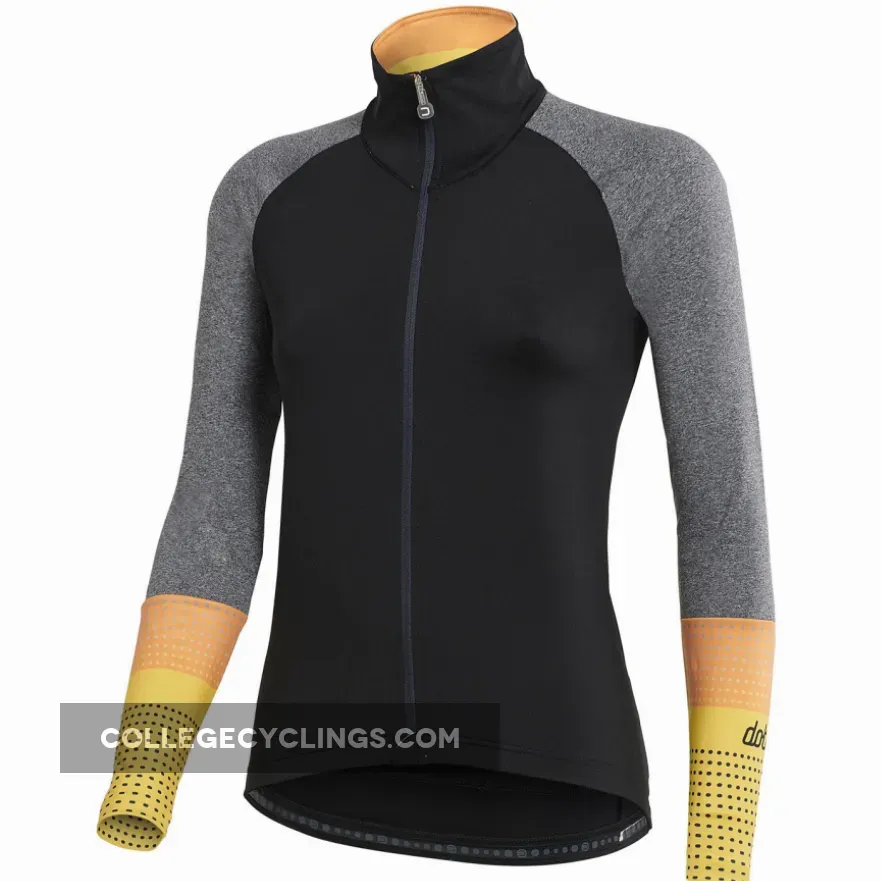 Dotout Fly Woman Long Sleeves Jersey - Black Yellow To Buy