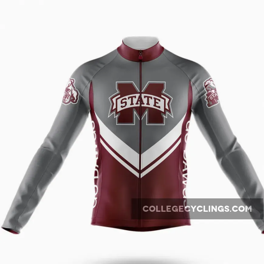 Mississippi State University Long Sleeve Cycling Jersey Ver.3