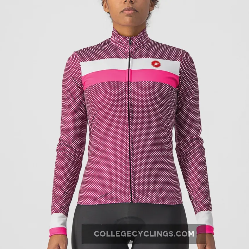 Castelli Volare woman long sleeves jersey - Pink #Jayco Volare