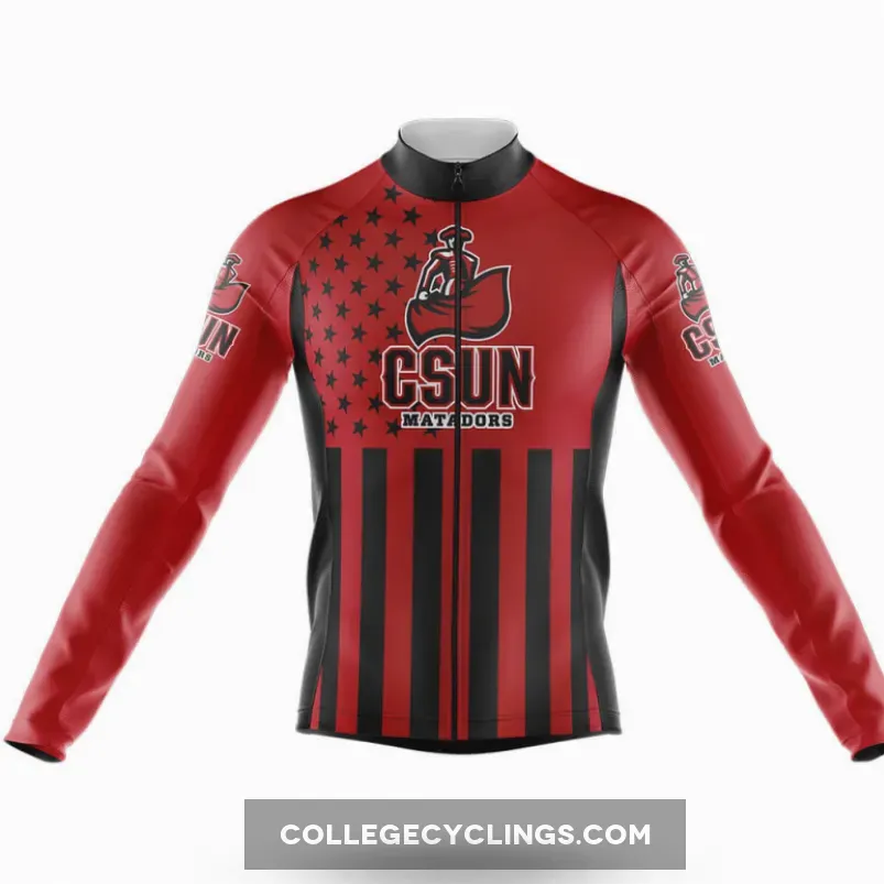 California State University Northridge USA Long Sleeve Cycling Jersey