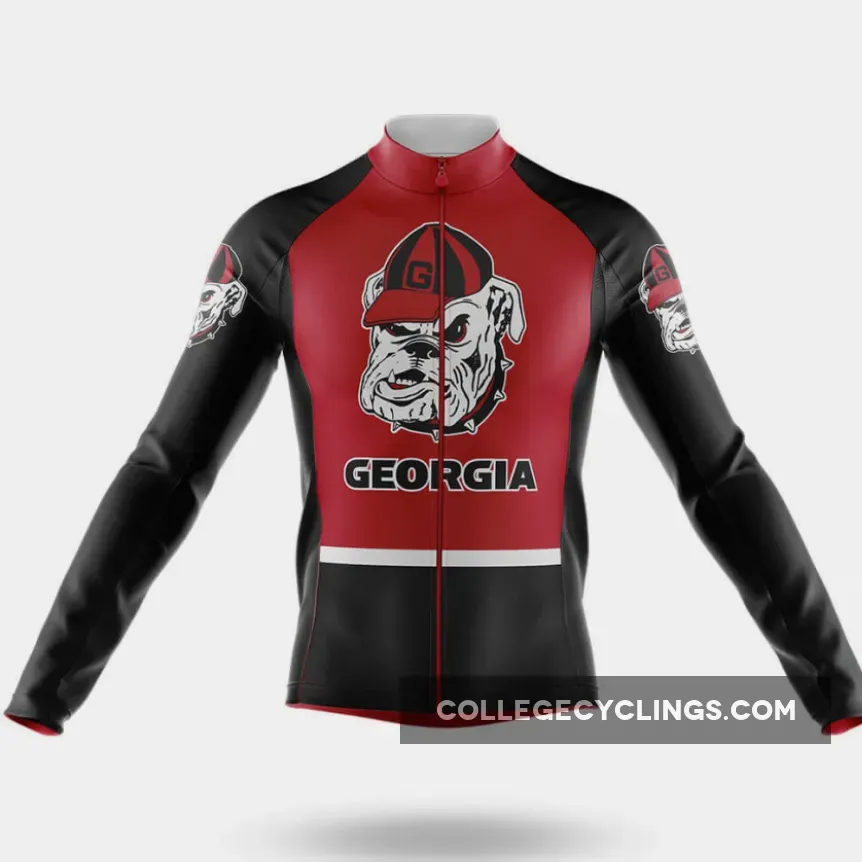 Georgia Dawgs Long Sleeve Cycling Jersey For Sale