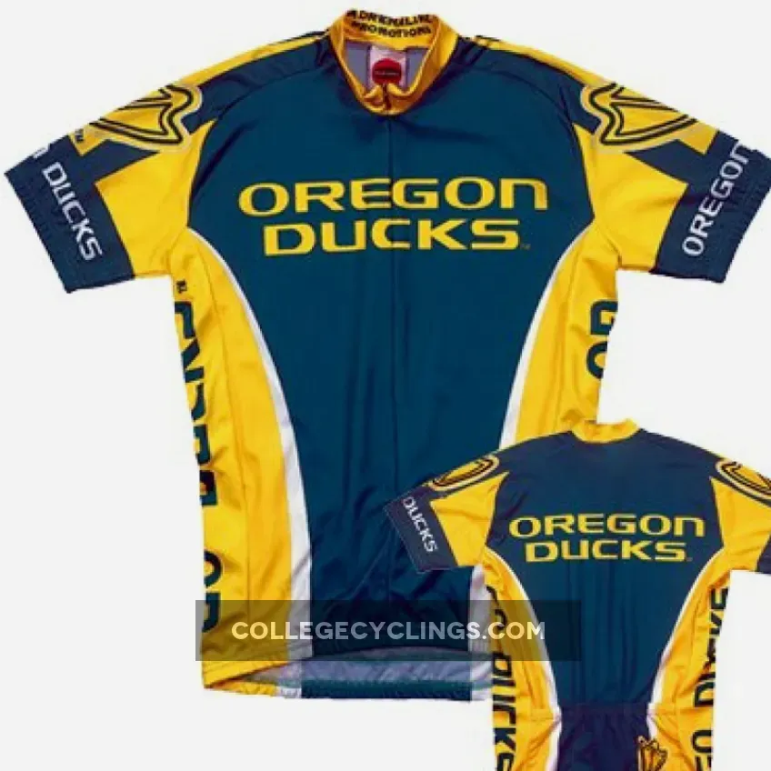 UO University of Oregon Ducks Cycling Short Sleeve Jersey Black
