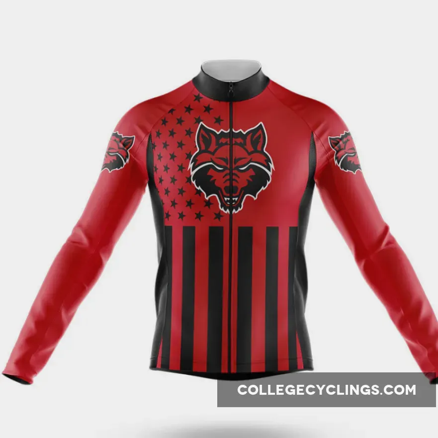 Arkansas State University USA Long Sleeve Cycling Jersey