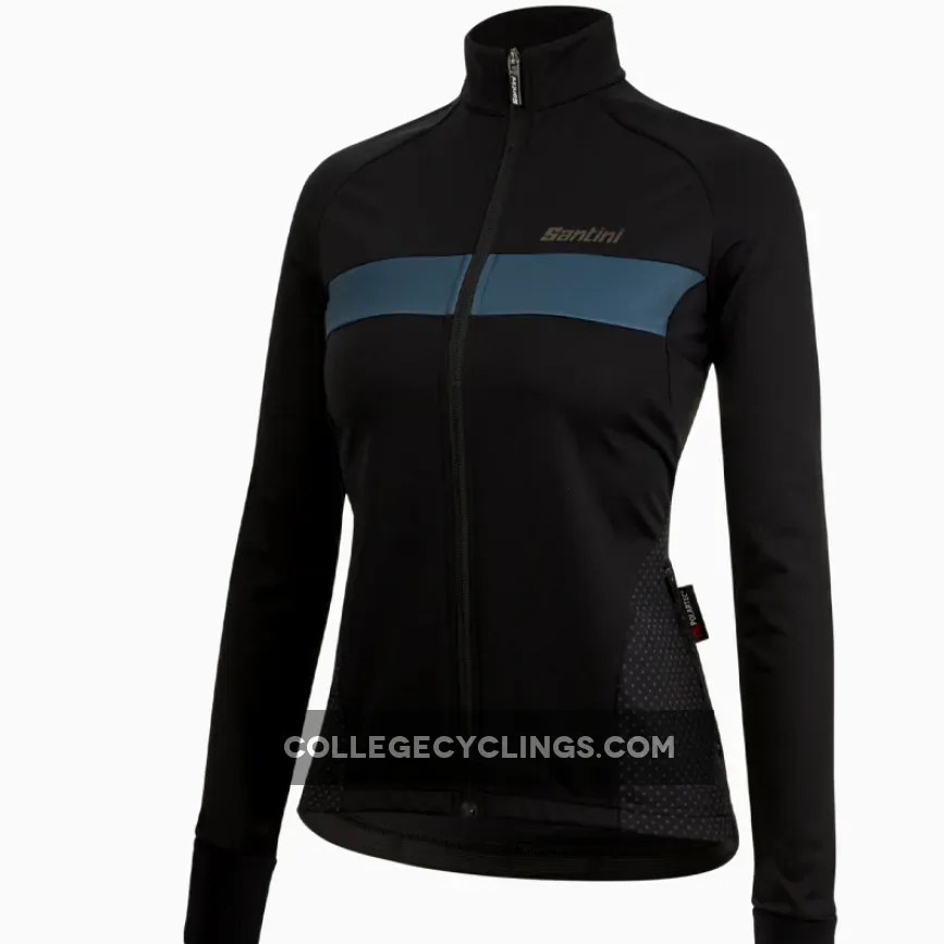 Santini Coral Bengal long sleeves woman jersey - Black