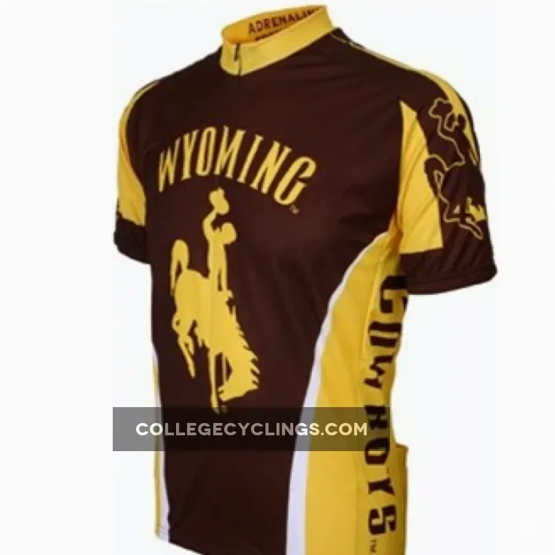 UW University of Wyoming Cowboys Short Sleeve Road Cycling Jersey