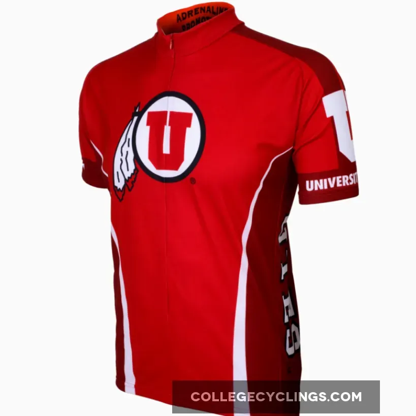 U of U University of Utah Runnin Utes Cycling Short Sleeve Jersey