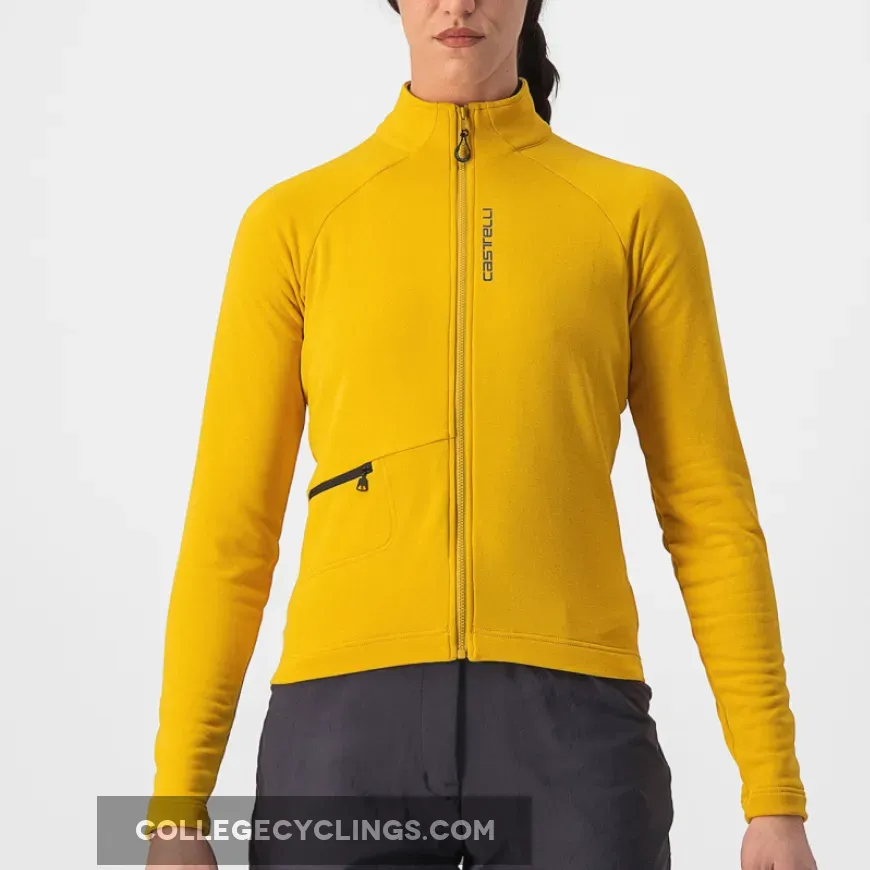 Castelli Unlimited Trail woman long sleeves jersey - Yellow