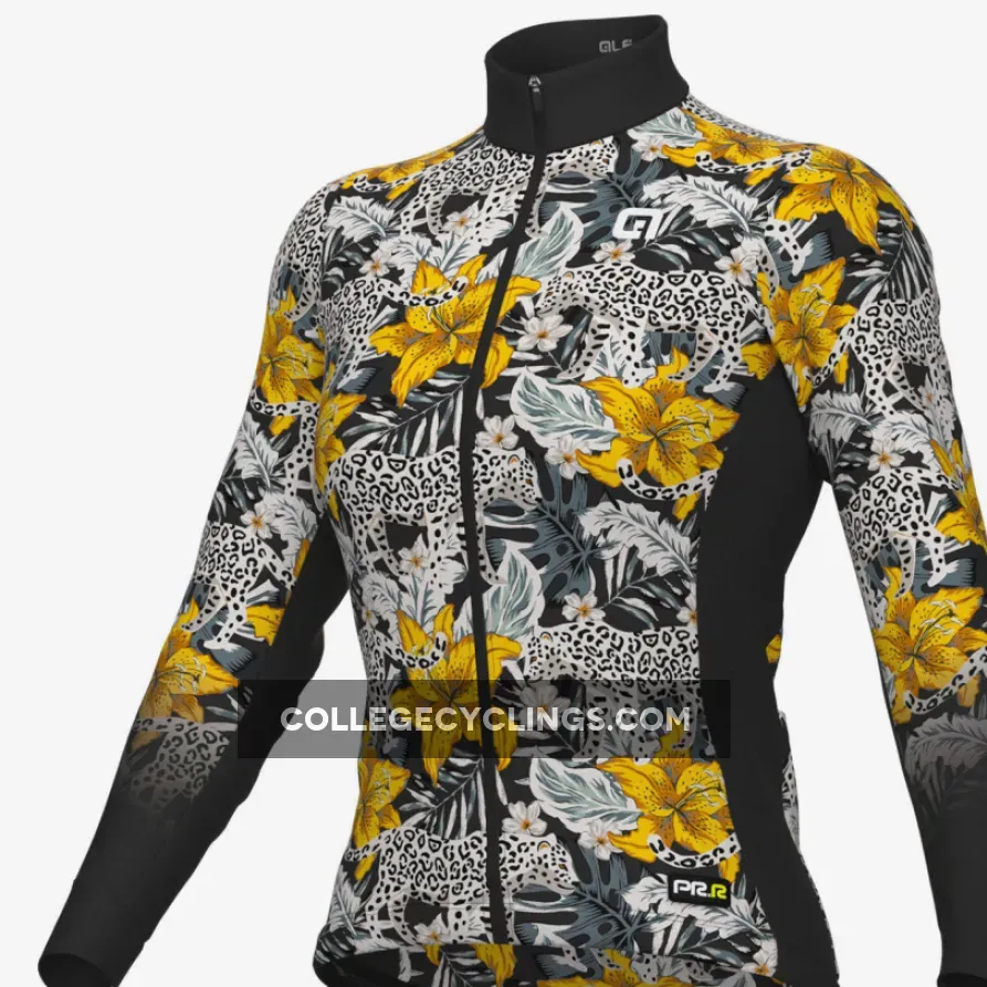 Ale PRR Hibiscus Long Sleeve Woman Jersey - Yellow To Buy