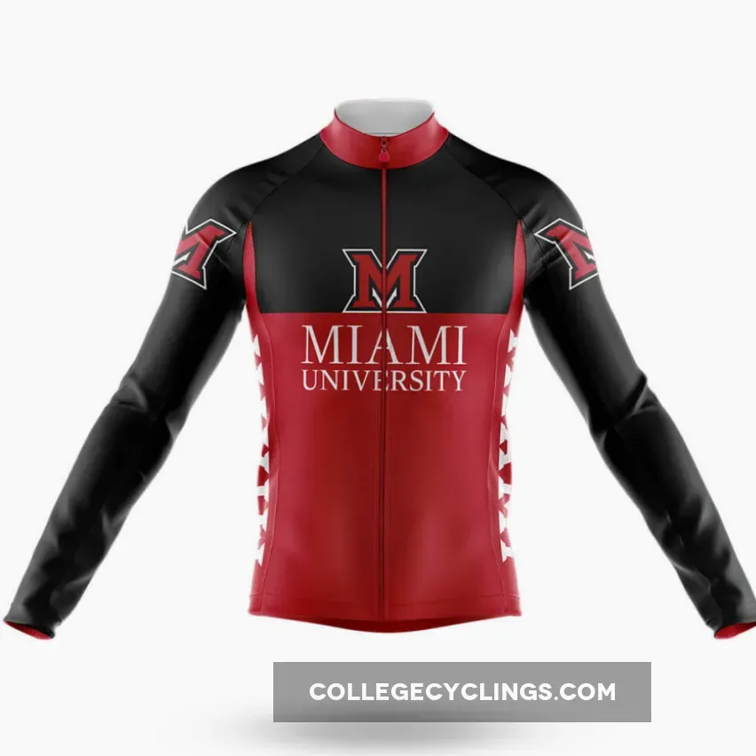 Miami University V2 Cycling Kit - Long Sleeve Jersey / Cycling Jerseys Miami