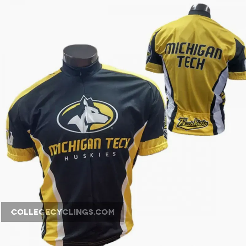 NCAA MTU, Michigan Tech Huskies Short Sleeve Cycling Jerseys