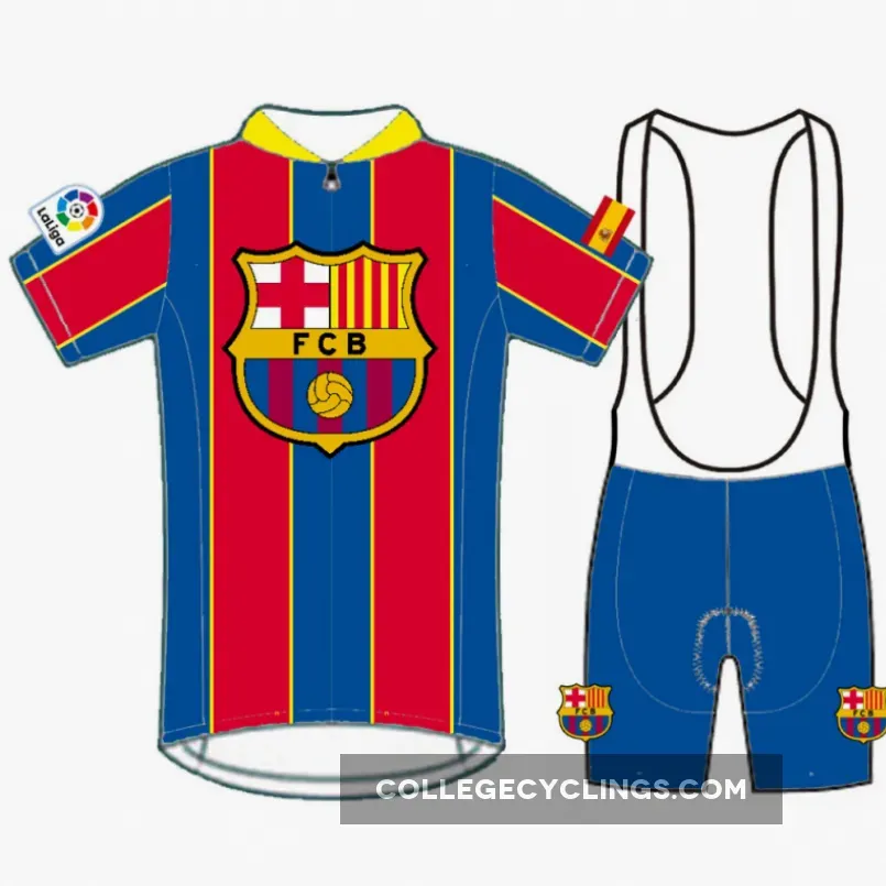 FC BARCELONA Short Sleeve Cycling Jerseys bib shorts kit