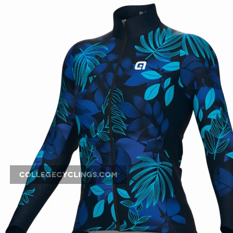 Ale PRR Green Garden long sleeve woman jersey - Blue