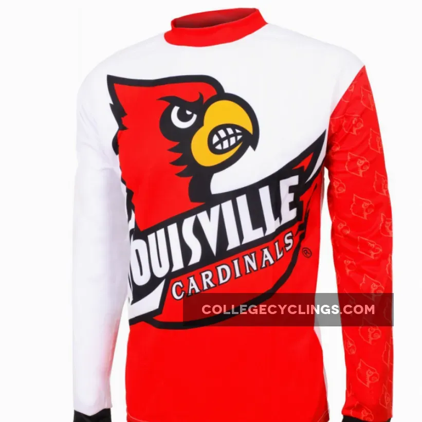 NCAA U of L Louisville Cardinals Mountain Long Sleeve MTB Bike Cycling Jerseys