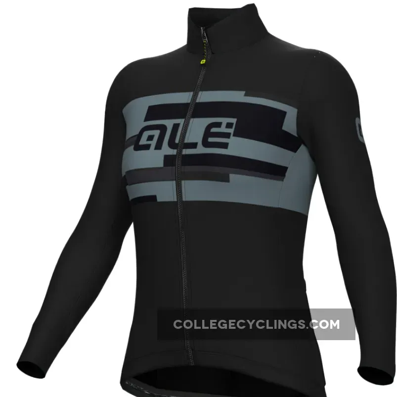 Ale Solid Borealis long sleeve woman jersey - Black