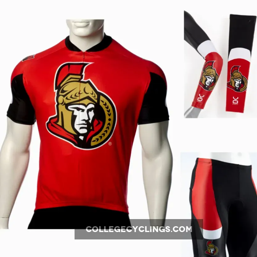 NHL Ottawa Senators Cycling Jerseys Bib Shorts Arm Warmers
