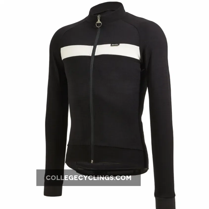 Santini Adapt Wool Long Sleeve Jersey - Black Online