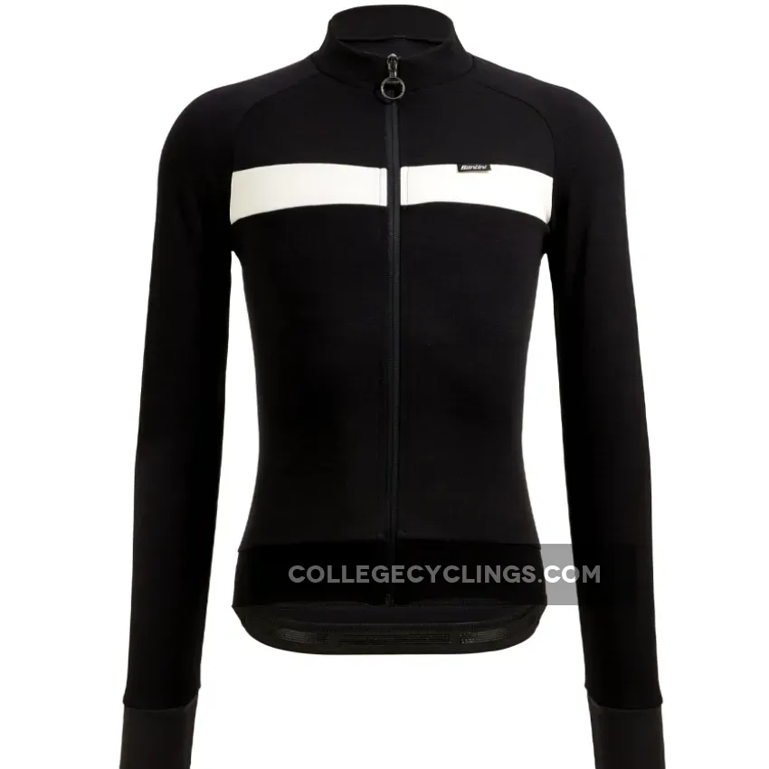 Santini Adapt Wool Long Sleeve Jersey - Black Online