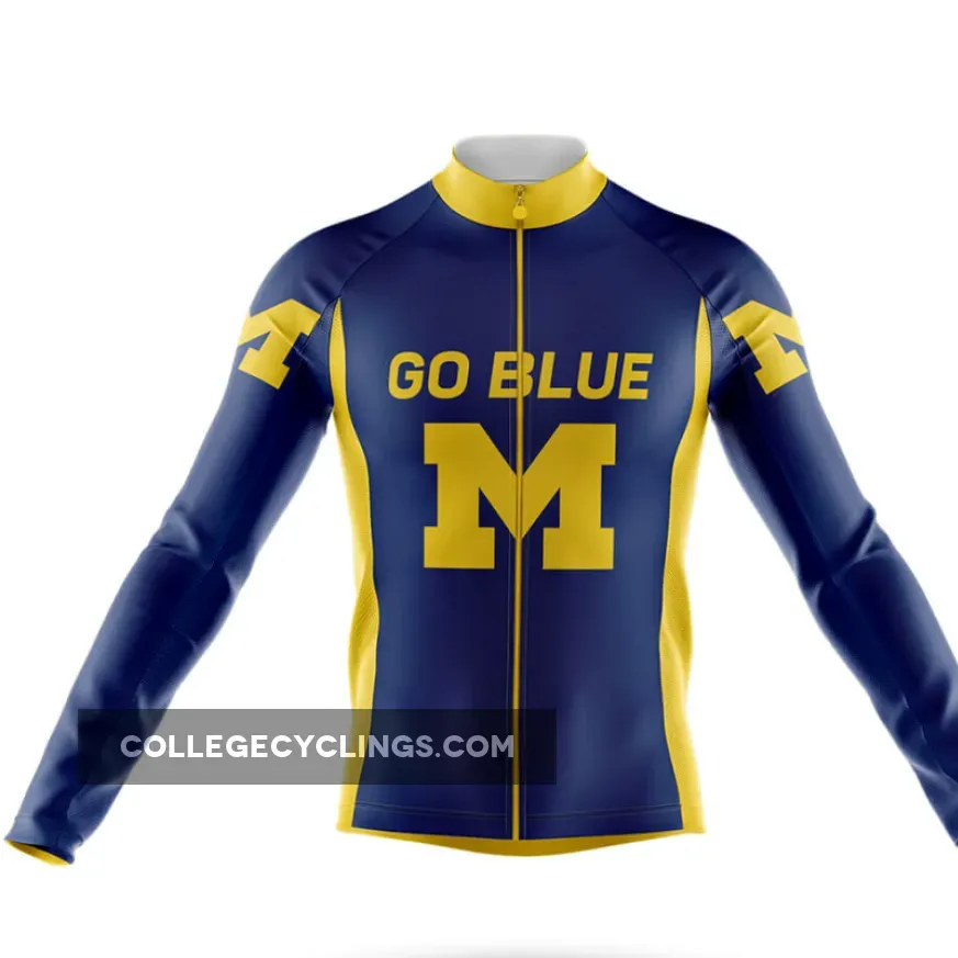 Go Blue Long Sleeve Cycling Jersey