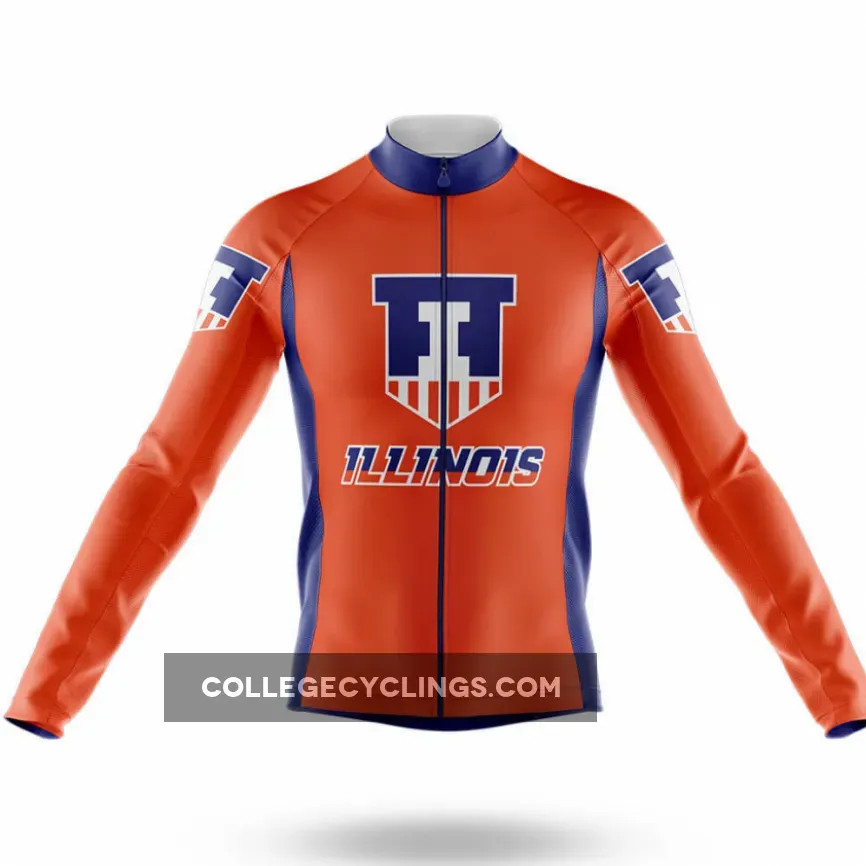 Illinois Shield Long Sleeve Cycling Jersey