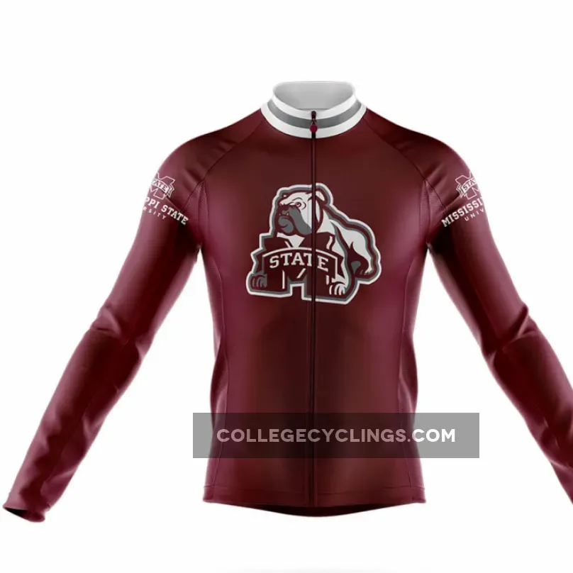 Mississippi State University Long Sleeve Cycling Jersey Ver.3