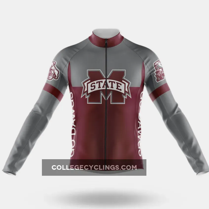 Mississippi State University Long Sleeve Cycling Jersey Ver.2