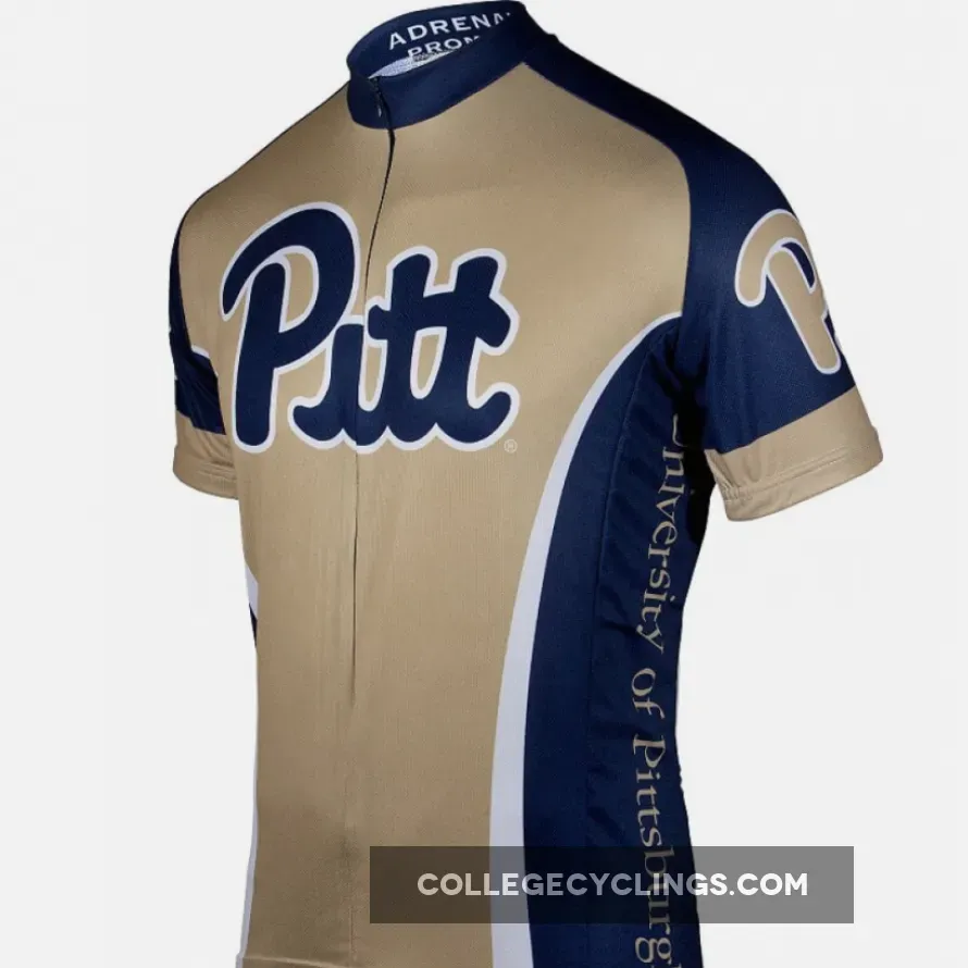 Pittsburgh University Men's Officially Licensed Cycling Short-Sleeve Performance Cycling Jersey.