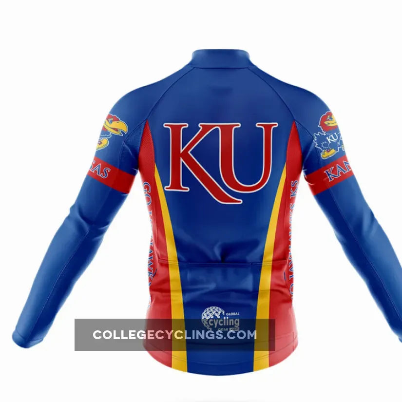 University of Kansas Long Sleeve Cycling Jersey University of Kansas Long Sleeve Cycling Jersey