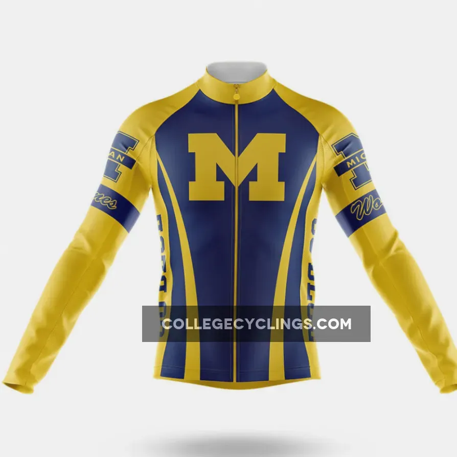 University of Michigan Long Sleeve Cycling Jersey
